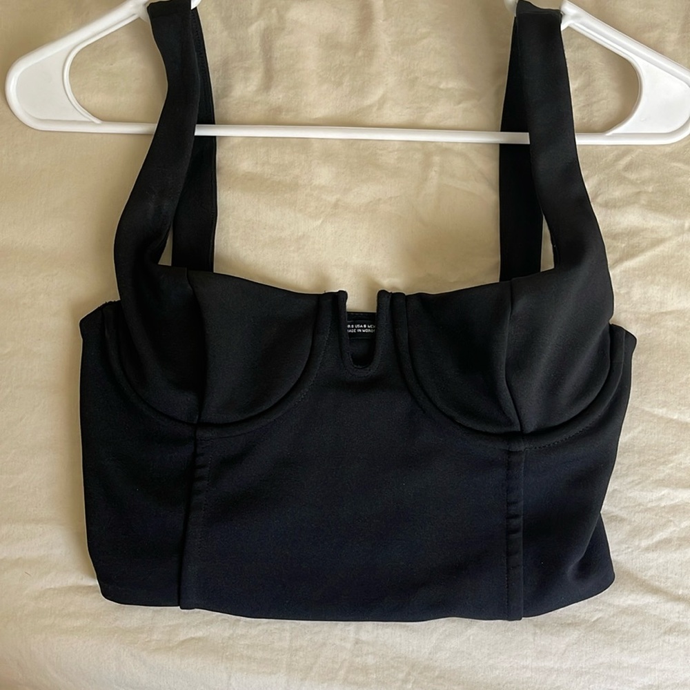 ZARA women’s black bralette top